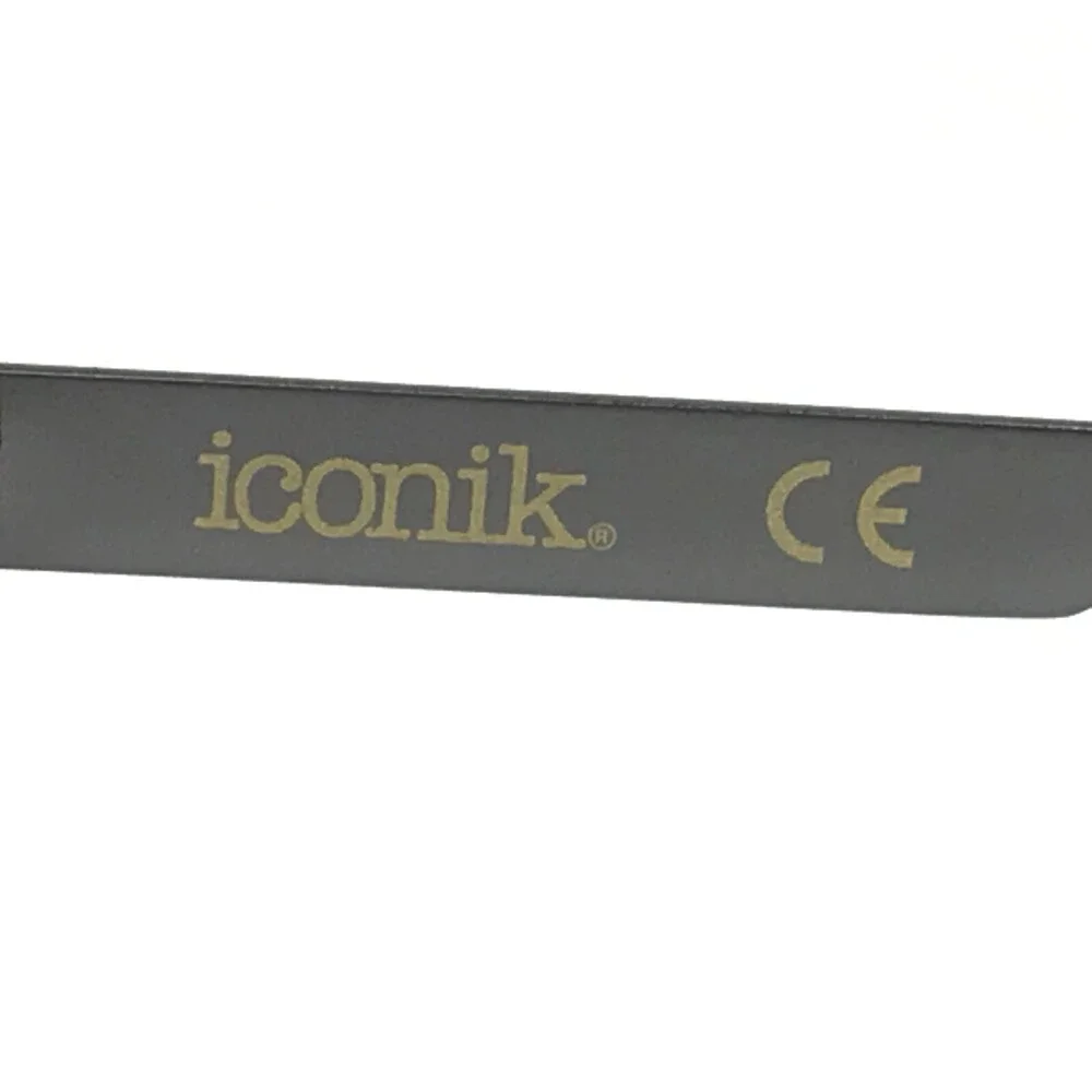 Iconik Eyeglasses Frames George C02 Black Grey Square Full Rim 51-20-140